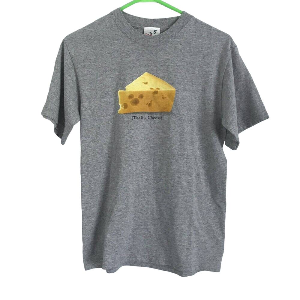 Vintage Disney Hidden Mickey “The Big Cheese” Since 1928 Gray T-Shirt Size Small